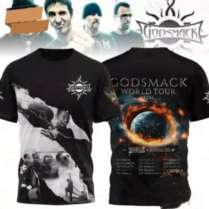 Godsmack World Tour 2025 AOP 3D T-shirt