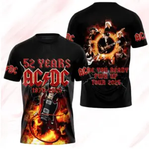AC-DC Pwr Up Tour Gift For Fan, Music World Tee, Power Up 2025 Tshirt