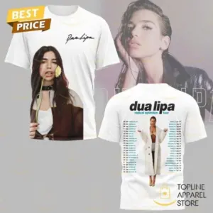 Dua Lipa Radical Optimism Tour 2025 3D T-Shirt, Pop Music Fan Gift Tee S-5XL