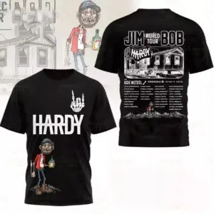 Inspired Hardyy JimBob Music Tour 2025 Tee – 3D Graphic Unisex Shirt for Fans