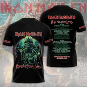 Iron Maiden Run For Your Lives World Tour 2025 –  50th Anniversary Licensed 3D
