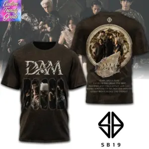 SB19 Damn Shirt, 2025 Band Tour 3D Graphic Tee, Kpop Fan Gift Unisex