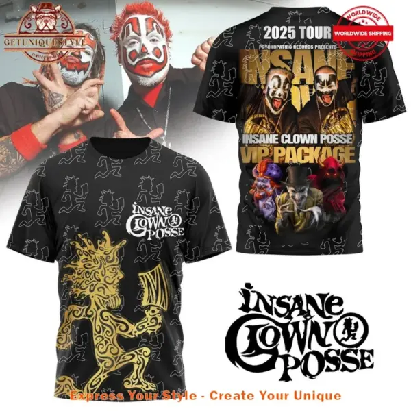 Insane Clown Posse 2025 Tour Psychopathic Records 3D T- Shirt Gift mens Dad mom