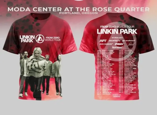 HOT SALE Linkin Park From Zero World Tour 2025 3D T-Shirt