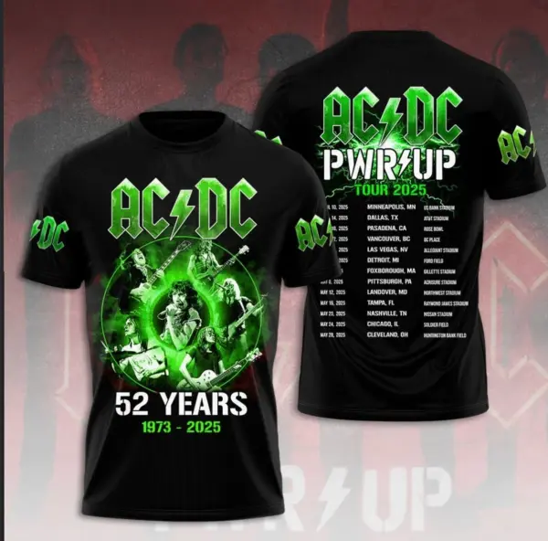 AC DC Power Up Tour 2025 Limited Edition Tour Concert Music Unisex T-Shirt