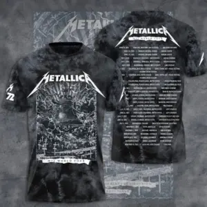 NEW SALE!!! Metallica M72 World Tour Date 2025 3D Shirt S-5XL Gift Fan Men Women