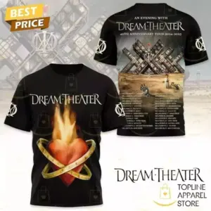 An Evening With Dream Theater – 40th Anniversary Tour 2024-2025 3D T-Shirt