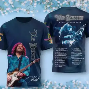 Tab Benoit I Hear Thunder Tour 2025 AOP 3D T-shirt Unisex shirt Us size S-5XL