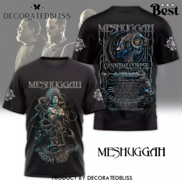 New!!! Meshuggah – Cannibal Corpse North American Tour 2025 3D T-Shirt