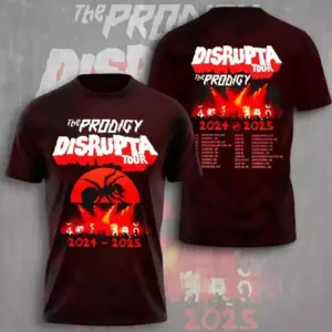 The Prodigy 2025 Tour 3D T-Shirt Unisex All Size Gift For Fans