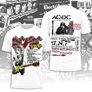 US Seller ! AC-DC 3D Apparel Power Up Tour 2025 Unisex T-Shirt Fan Gift Size S-4X