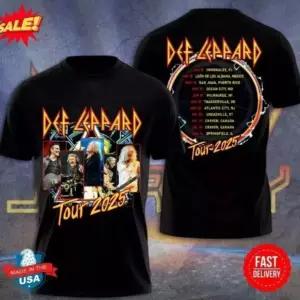 NEW SALE Def Leppard Tour 2025 3D Shirt S-5XL
