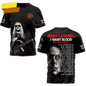 Jerry Cantrell I Want Blood North American Tour 2025 AOP 3D T-shirt