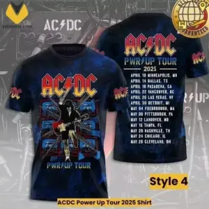 AC-DC Power Up Tour 2025 3D Unisex T Shirt  Gift for Fans All Size S-4XL
