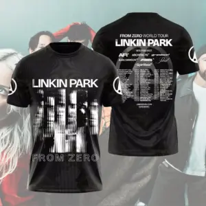 Inspired Likin Park Rock Tour 2025 Tee From Zero Style – Fan 3D Graphic