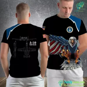 Custom Air Force Service Uniform A 10 Warthog Air Force Thunderbolt 3D T-shirt