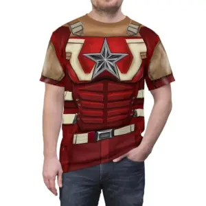 Red Guardian Thunderbolts Character Cosplay Costume Tshirt 3D Printed