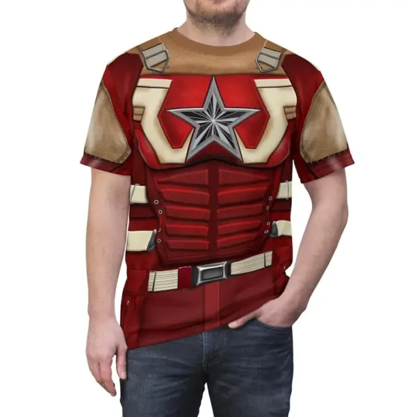 Red Guardian Thunderbolts Character Cosplay Costume Tshirt 3D Printed