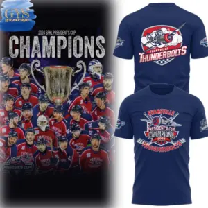 Evan*sville Thunderbolt Hockey 2025 President Cup Champions 3D T-Shirt