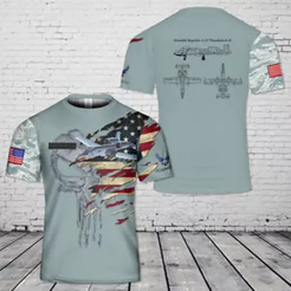 US Air Force Fairchild Republic A-10 Thunderbolt II T-Shirt 3D S5XL