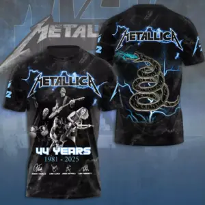 SALE Metallica M72 World Tour Date 2025 3D Shirt S-5XL Gift Fan