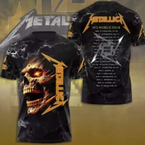 SALE Metallica M72 World Tour Date 2025 3D Shirt S-5XL Gift Fan