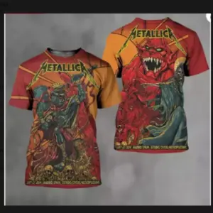 art,, metallica t shirt 3d, hot 3d gift for fan, all printed shirt 3d