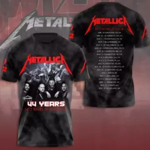 New!!! Metallica M72 World Tour Date 2025 3D Shirt S-5XL Gift Fan Men Women