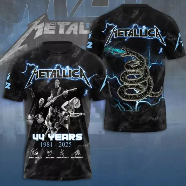 HOT Metallica Band 1981-2025 M72 World Tour 2025 3D Shirt, Gift For Fan Unisex