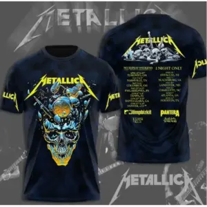 Metallica M72 World Tour 3D T-Shirt Best 2025 hot shirt 3d, cute gift dad 3d