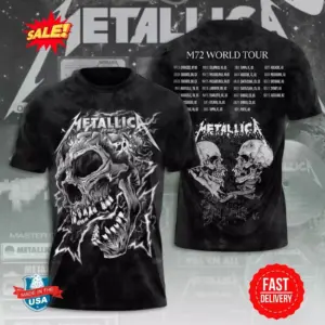 SALE Metallica M72 World Tour Date 2025 3D Shirt S-5XL Gift Fan