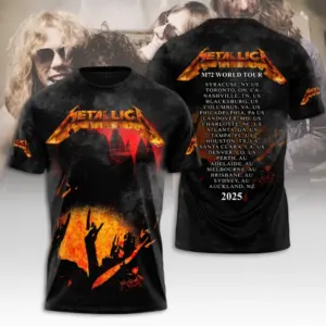 Metallica Band 3D Tshirt New hot Shirt M72 World Tour Shirt New