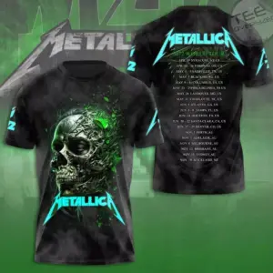 Hot Sale Metallica Band M72 World Tour Date 2025 3D Shirt  HOT  HOT