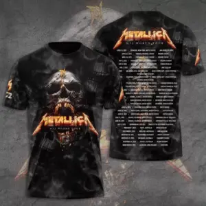 Metallica M72 2025 3D Unisex Shirt, Rock Band Tour T Shirt
