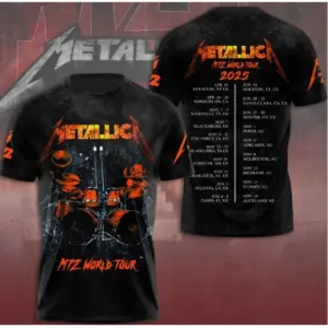 Tour 2025 Metallica 3d T Shirt All Size 2025 hot shirt 3d, cute gift dad 3d