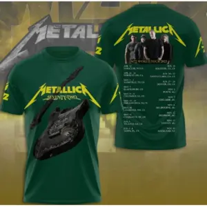 Metallica 3D T-Shirt Rock Legends, 2025 hot shirt 3d, cute gift dad 3d