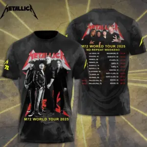 HOT! Metallica 3D T Shirt Tour 2025, Gift For Rock Fans Unisex Shirt