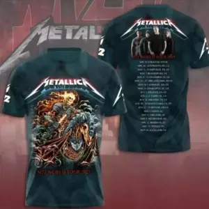 New SALE!!! Metallica M72 World Tour Date 2025 3D Shirt S-5XL Gift Fan Men Women