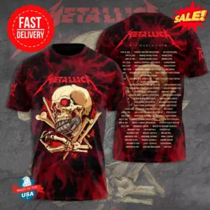 Metallica M72 Tour 2025 3D Shirt, Heavy Metal Concert Unisex Shirt