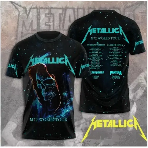 HOT M72 World Tour Metallica Band 3D 2025 Shirt 3D, Gift For Fan