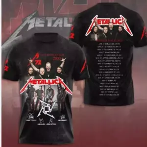 New! Metallica M72 World Tour 2025 Band 3D hot T-shirt All Size