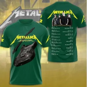 HOT! Metallica M72 World Tour Date 2025 3D Shirt  Gift Fan Men Women