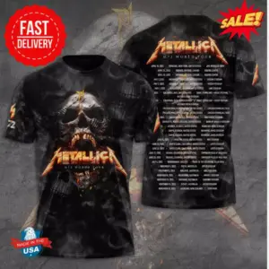 Metallica M72 2025 3D Shirt – High-Quality Rock Band Tour T-Shirt