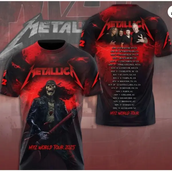 Metallica Band 3d T Shirt Tour 2025 All Size 2025 hot shirt 3d, cute gift dad 3d