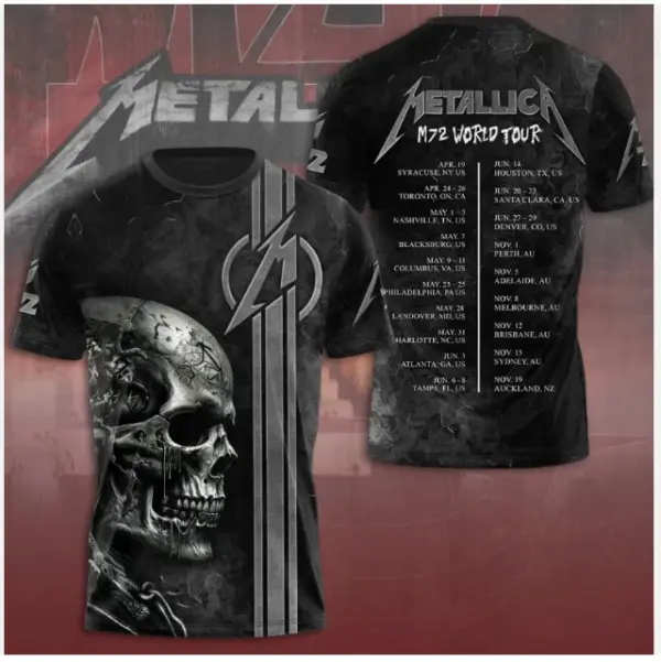 Metallica Band M72 World Tour 2025 2025 hot shirt 3d, cute gift dad 3d