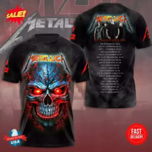 Share Hot New!!! Metallica M72 World Tour Date 2025 3D Shirt S-5XL