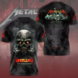 Metallica M72 World Tour Date 2025 3D Shirt Gift Fan