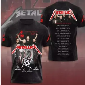 Metallica M72 World Tour 2025 Band 3D hot shirt 3d, cute gift dad 3d, new new