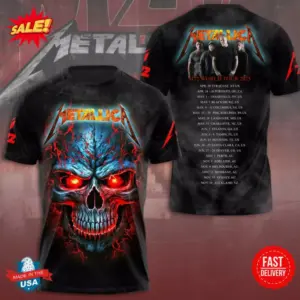 Metallica M72 World Tour 2025 Band 3D Shirt S-5XL
