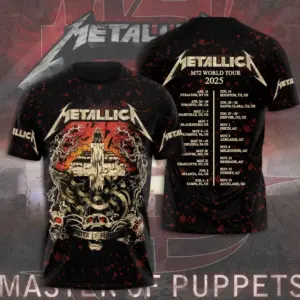 2025 World Tour New shirt Metallica Band 3D Tshirt Good New Shirt